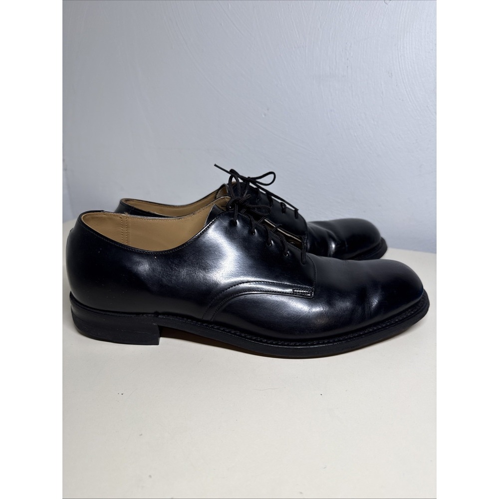 Vintage 1979 US Navy Service Shoes D.J. Leavenworth Men's 9.5N Black Leather - Picture 4 of 10